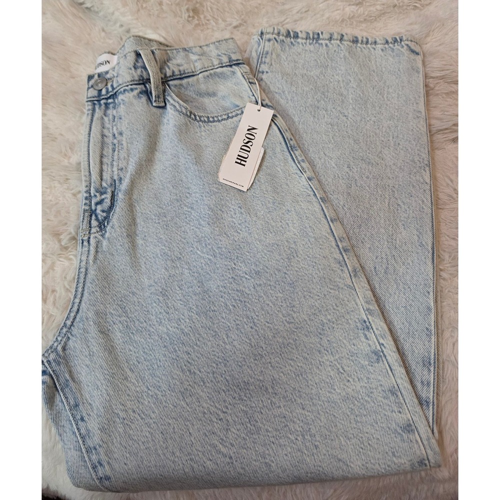 NWT Hudson Noa High Rise Straight Ankle Jeans 29 Brenda Light Wash Denim
